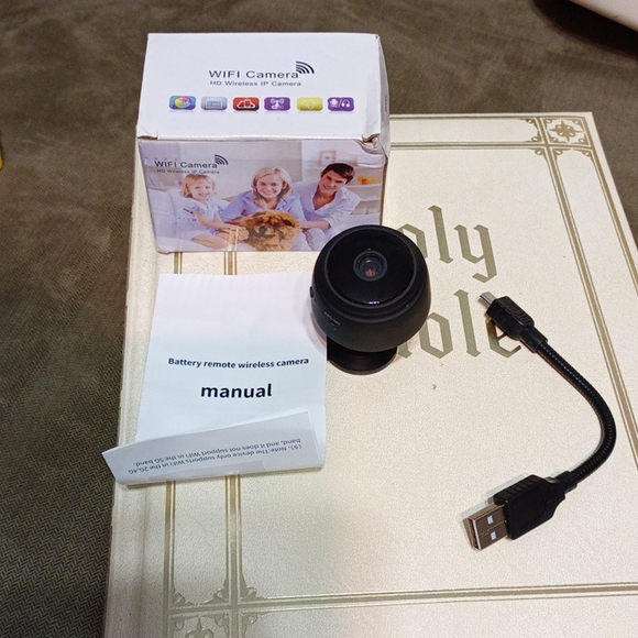 Battery remote wireless camera black - Picture 3 of 17